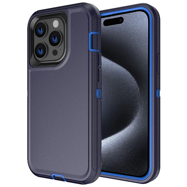 For Apple iPhone 15, 15 Plus, 15 Pro, 15 Pro Max Case Drop Resistant Defender Tradies Heavy Duty Rugged Shockproof Tough Cover