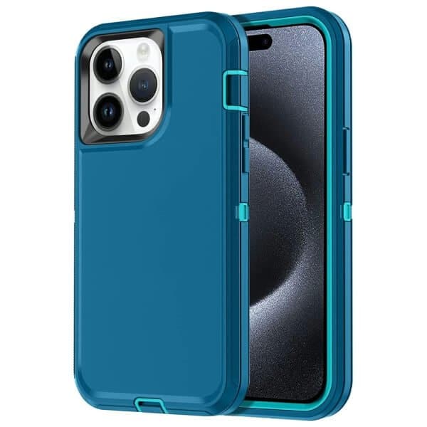 For Apple iPhone 15, 15 Plus, 15 Pro, 15 Pro Max Case Drop Resistant Defender Tradies Heavy Duty Rugged Shockproof Tough Cover