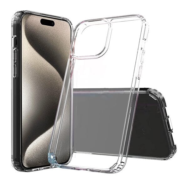 For Apple iPhone 15 /15 Pro / 15 Pro Max / 15 Plus Clear Case Slim With 4 Corners [Shock Absorption] Hard Back Soft Bumper Cover