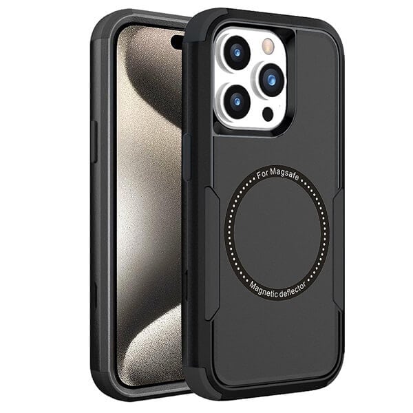 For Apple iPhone 15/15Pro/15 Pro Max /15 Plus MagSafe Compatible 3in1 Case Hybrid Armor Heavy Duty Shockproof Cover