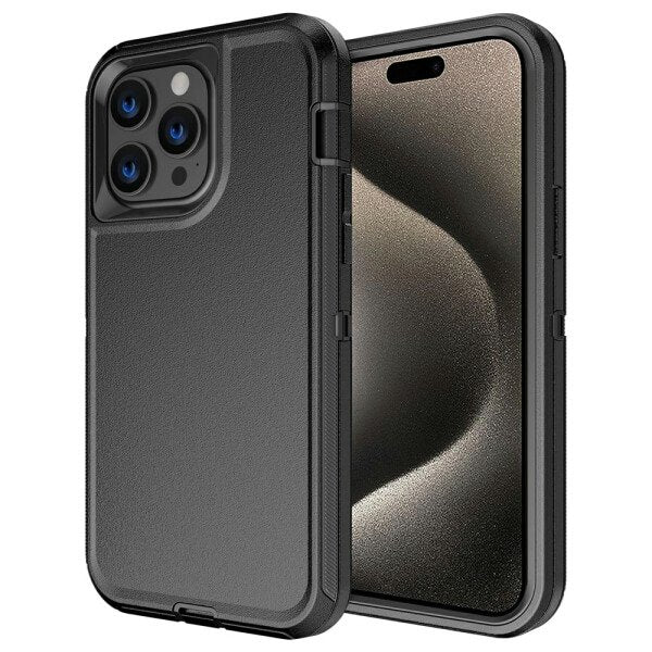 For Apple iPhone 15, 15 Plus, 15 Pro, 15 Pro Max Case Drop Resistant Defender Tradies Heavy Duty Rugged Shockproof Tough Cover
