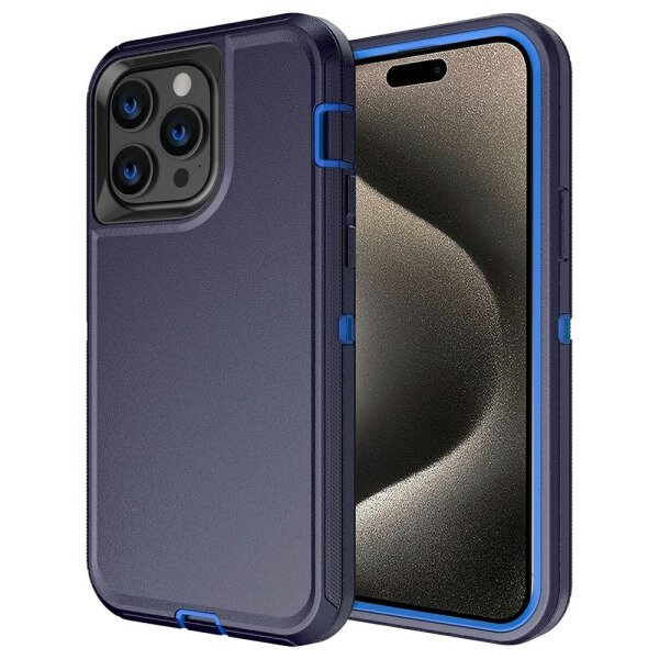 For Apple iPhone 15, 15 Plus, 15 Pro, 15 Pro Max Case Drop Resistant Defender Tradies Heavy Duty Rugged Shockproof Tough Cover