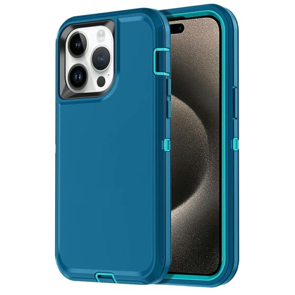 For Apple iPhone 15, 15 Plus, 15 Pro, 15 Pro Max Case Drop Resistant Defender Tradies Heavy Duty Rugged Shockproof Tough Cover