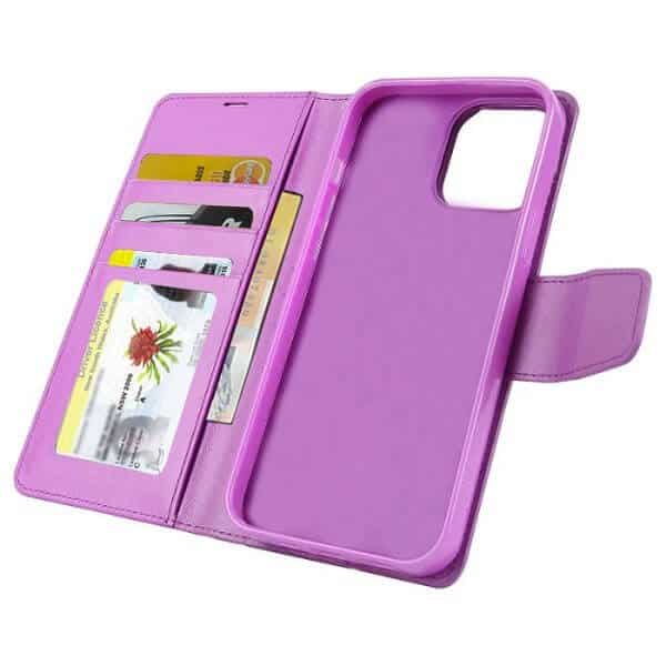 For Apple iPhone 15 Pro Max Hanman Wallet Case Flip Leather Card Slots Magnetic Stand Cover