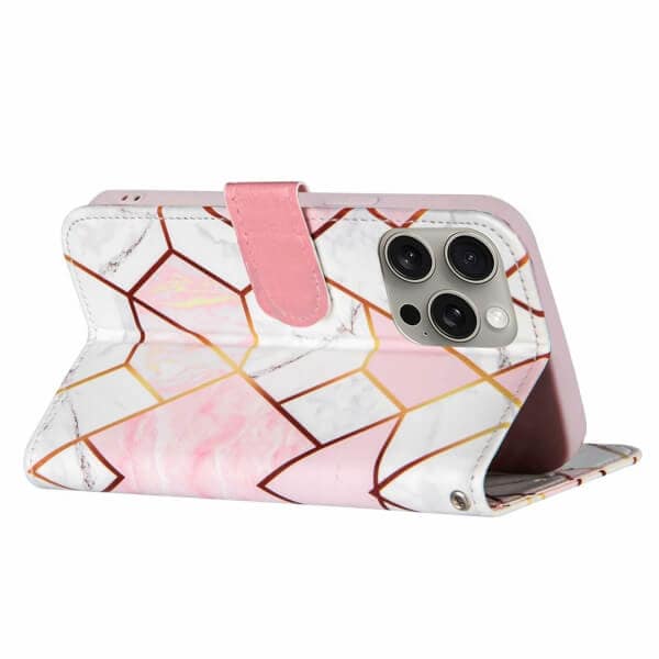 For Apple iPhone 1515 Pro15 Pro Max 15 Plus Case Fashion Marble Painting Pattern Flip Wallet Leather Card Slots Stand Cover