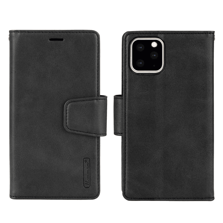 For Apple iPhone 16, 16 Plus, 16 Pro, 16 Pro Max Genuine Hanman 2 in 1 Detachable Magnetic Flip Leather Wallet Cover Case (1)