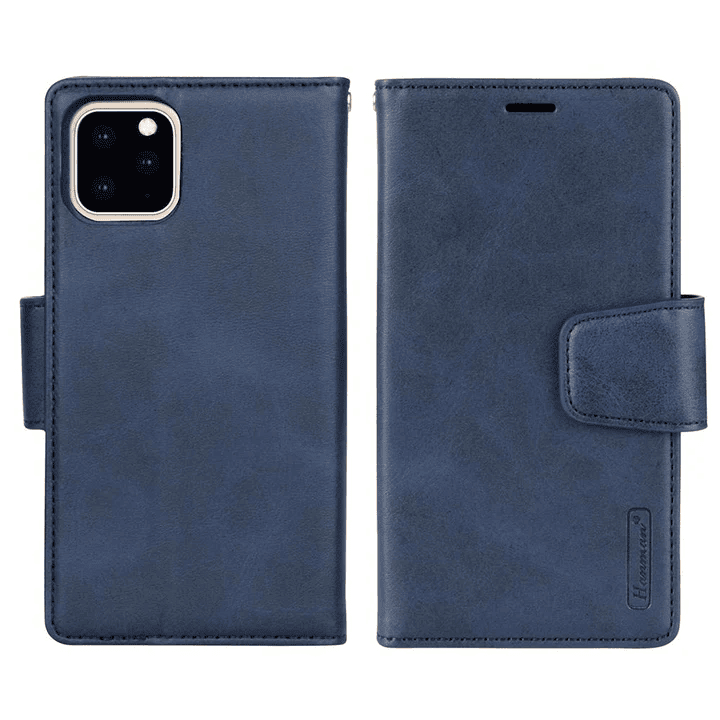For Apple iPhone 16, 16 Plus, 16 Pro, 16 Pro Max Genuine Hanman 2 in 1 Detachable Magnetic Flip Leather Wallet Cover Case (1)