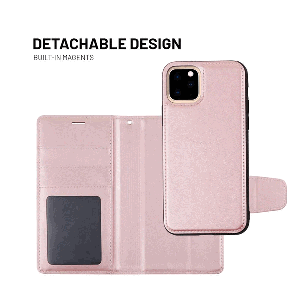 For Apple iPhone 16, 16 Plus, 16 Pro, 16 Pro Max Genuine Hanman 2 in 1 Detachable Magnetic Flip Leather Wallet Cover Case (1)