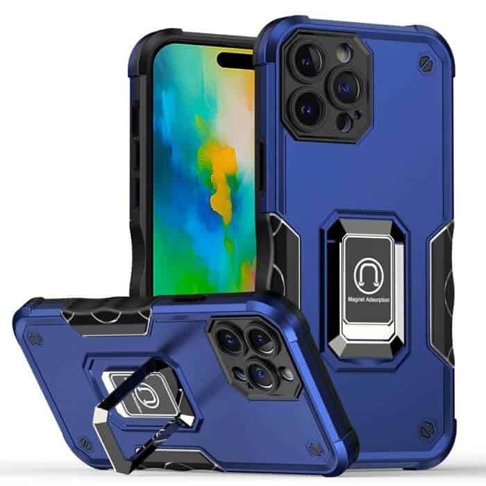 For Apple iPhone 16 | 16e | 16 Pro | 16 Pro Max | 16 Plus Magnetic Ring Rugged Shockproof Case Heavy Duty Protective Back Cover