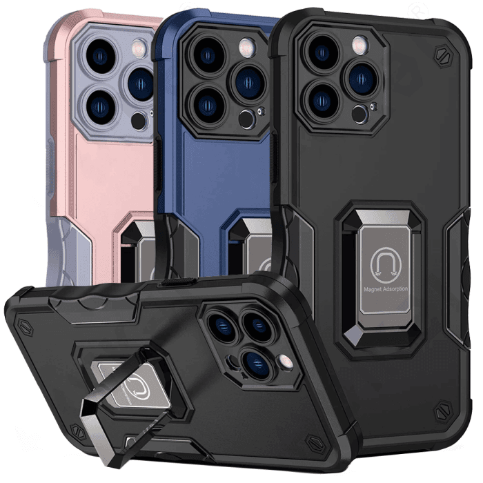 For Apple iPhone 16 16 Pro 16 Pro Max 16 Plus Magnetic Ring Rugged Shockproof Case Heavy Duty Protective Back Cover