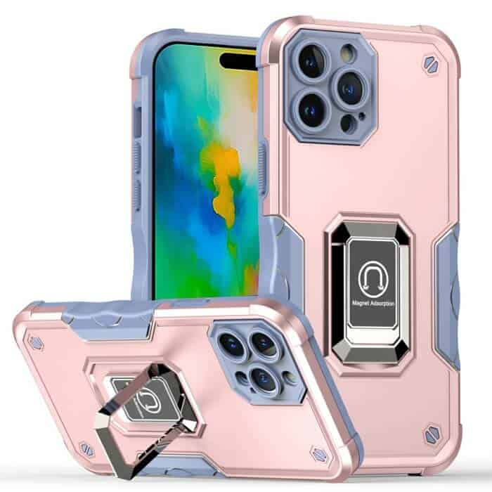 For Apple iPhone 16 16 Pro 16 Pro Max 16 Plus Magnetic Ring Rugged Shockproof Case Heavy Duty Protective Back Cover