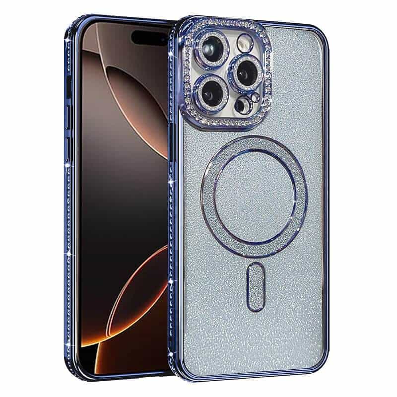 For Apple iPhone 1616 ProiPhone 16 Pro MaxiPhone 16 Plus Glitter Bling Diamond MagSafe Magnetic Case Cover