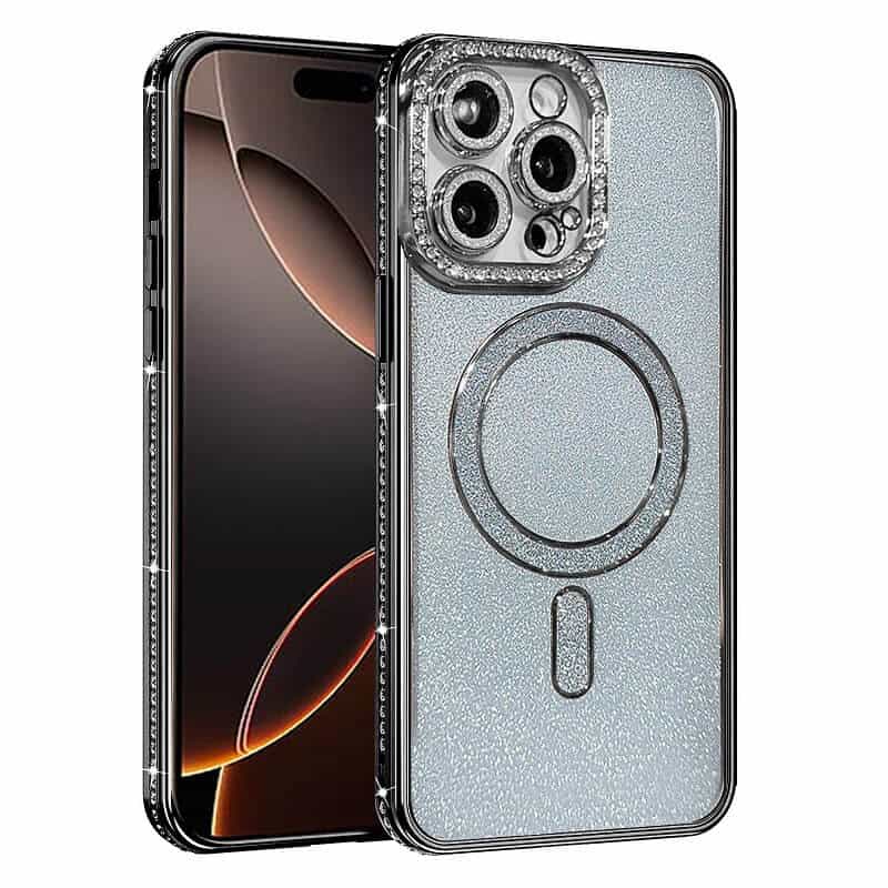For Apple iPhone 1616 ProiPhone 16 Pro MaxiPhone 16 Plus Glitter Bling Diamond MagSafe Magnetic Case Cover
