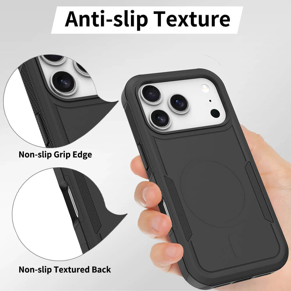 For Apple iPhone 17 | 17 Air | 17 Pro | 17 Pro Max MagSafe Compatible 3in1 Case Hybrid Armor Heavy Duty Shockproof Cover