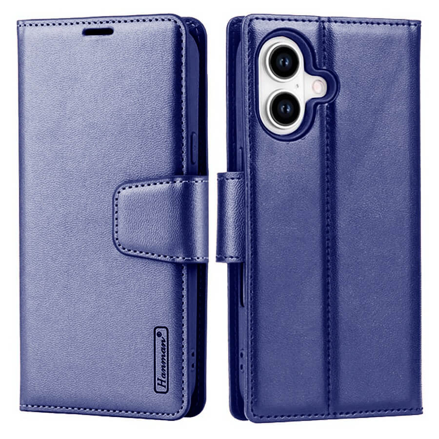 For Apple iPhone 17 | 17 Air | 17 Pro | iPhone 17 Pro Max Hanman Wallet Case Flip Leather Card Slots Magnetic Stand Cover