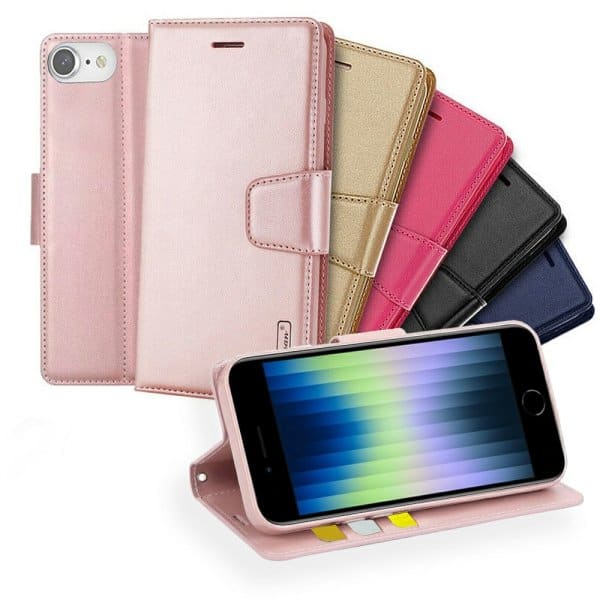 For Apple iPhone 78SE 2020 SE 2022 Hanman Wallet Case Flip Leather Card Slots Magnetic Stand Cover