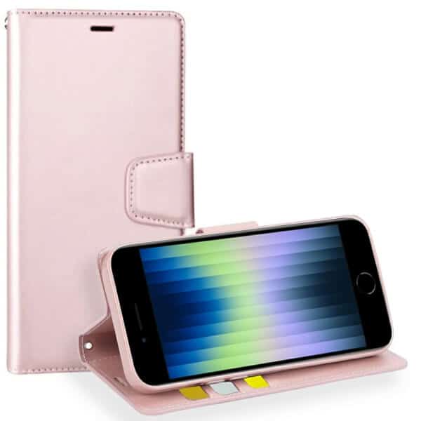 For Apple iPhone 7/8/SE 2020 /SE 2022 Hanman Wallet Case Flip Leather Card Slots Magnetic Stand Cover