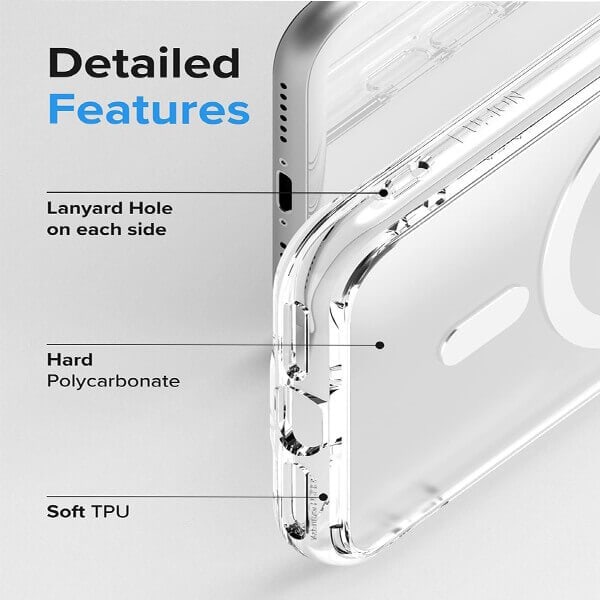 For Apple iPhone 8 Plus MagSafe Magnetic Case with HaloLock Shockproof Military Grade Protection Scratch Resistant Back Clear Protective Cover