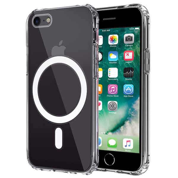 For Apple iPhone 8 Plus MagSafe Magnetic Case with HaloLock Shockproof Military Grade Protection Scratch Resistant Back Clear Protective Cover