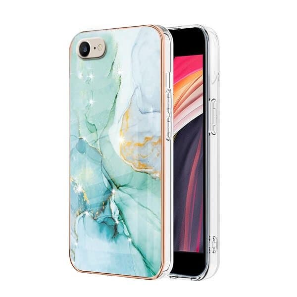 For Apple iPhone SE 2022 /2020 /7 /8 Case Marble Pattern Slim Design Enhanced Camera and Screen Protection Cover