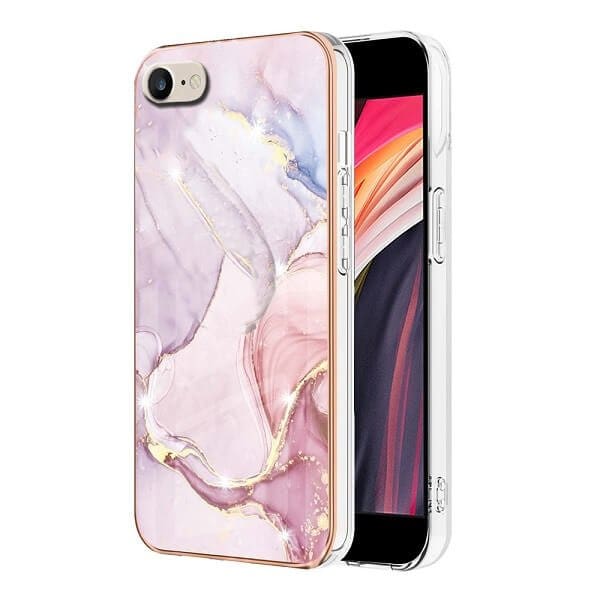 For Apple iPhone SE 2022 /2020 /7 /8 Case Marble Pattern Slim Design Enhanced Camera and Screen Protection Cover