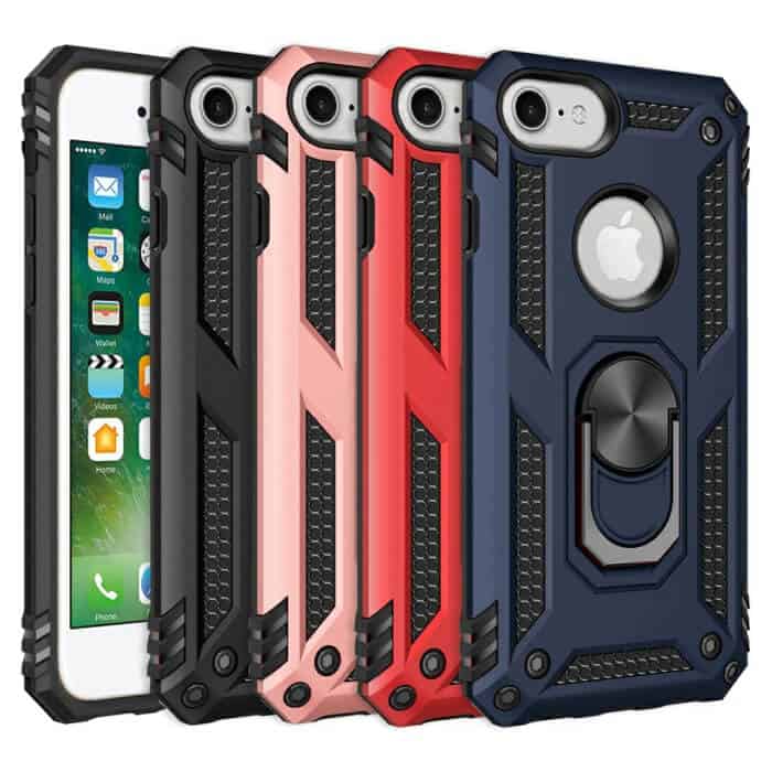 For Apple iPhone SE 2022SE 202087 Shockproof Magnetic Car Mount Ring Case Cover