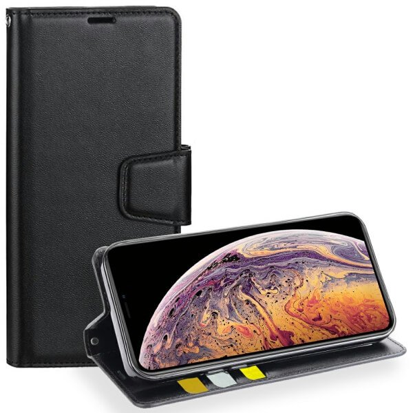 For Apple iPhone X XS Hanman Wallet Case Flip Leather Card Slots Magnetic Stand Cover