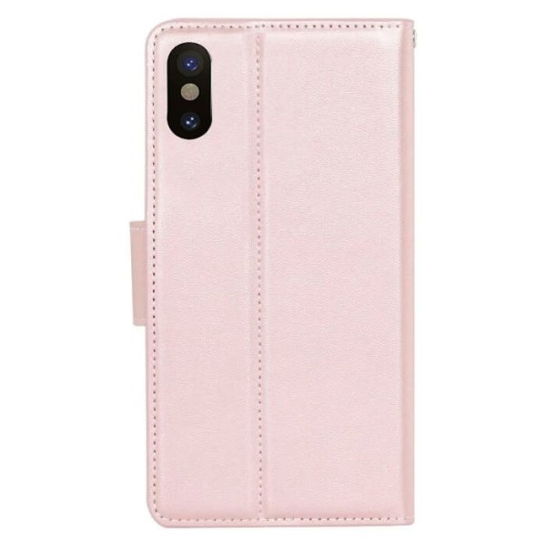 For Apple iPhone X XS Hanman Wallet Case Flip Leather Card Slots Magnetic Stand Cover