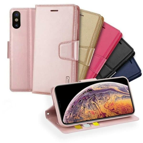 For Apple iPhone X XS Hanman Wallet Case Flip Leather Card Slots Magnetic Stand Cover