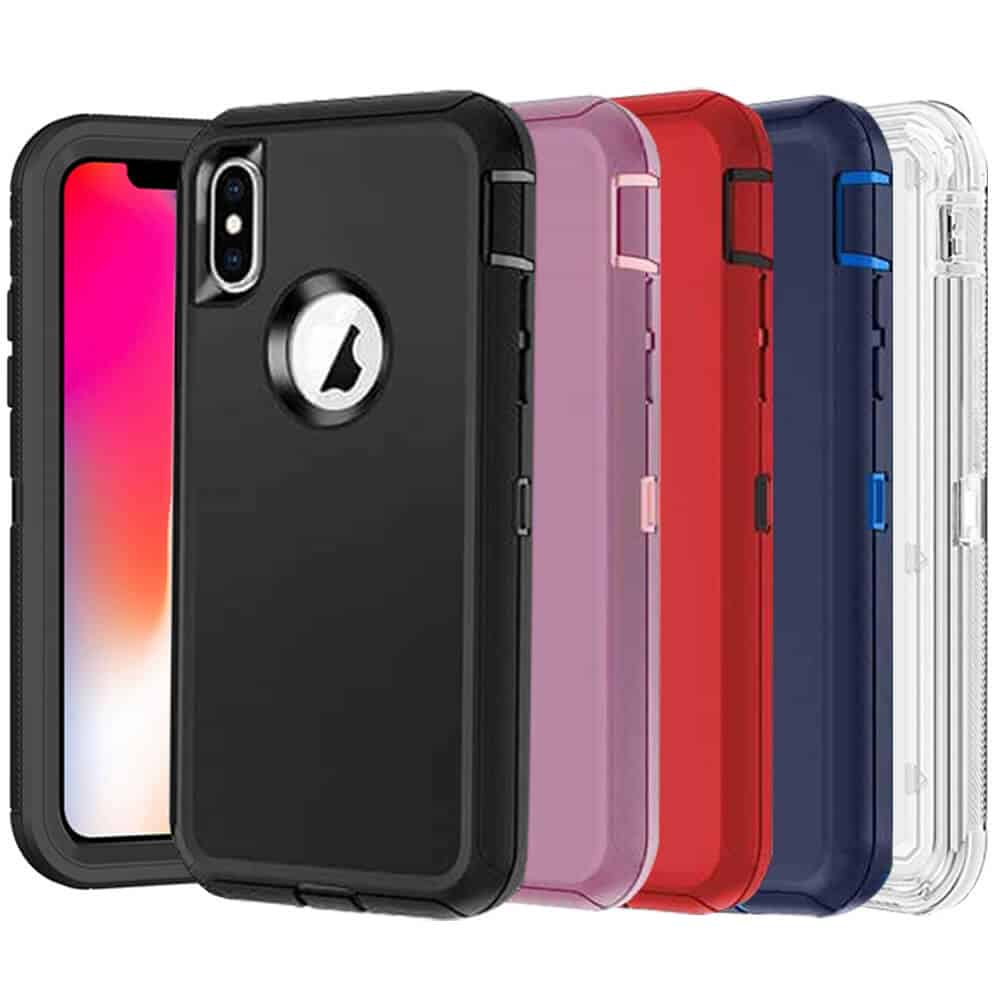 For Apple iPhone X XS XS Max XR Case Drop Resistant Defender Tradies Heavy Duty Rugged Shockproof Tough Cover