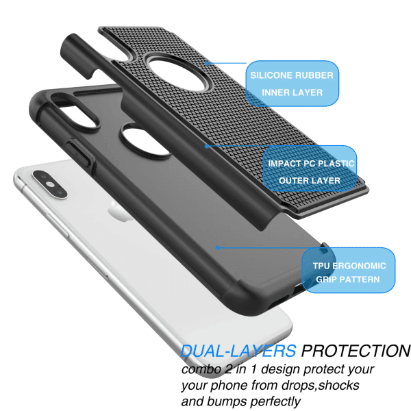 For Apple iPhone XS Max Case Drop Resistant Defender Tradies Heavy Duty Rugged Shockproof Tough Cover