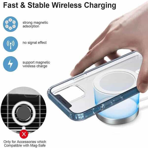 For Apple iPhone XS Max MagSafe Magnetic Case with HaloLock Shockproof Military Grade Protection Scratch Resistant Back Clear Protective Cover (6)