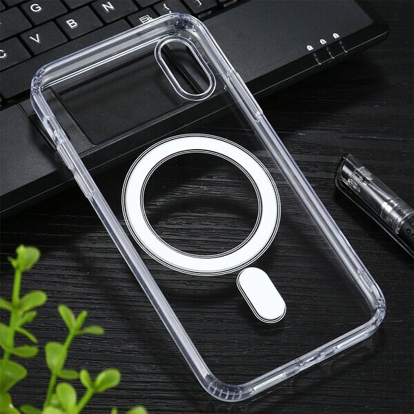 For Apple iPhone XS Max MagSafe Magnetic Case with HaloLock Shockproof Military Grade Protection Scratch Resistant Back Clear Protective Cover (6)