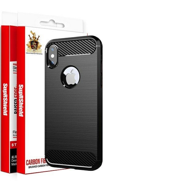 For Apple iPhone XS Max SupRShield Carbon Fiber Shockproof Heavy Duty Rugged Case Cover
