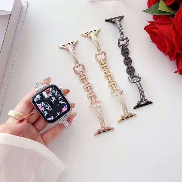For Apple iWatch Bling Rhinestones 38 40 41 42 44 45 49mm Bracelet Strap Wristband