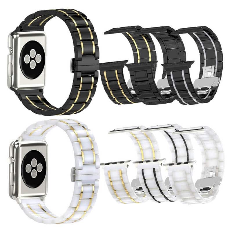 For Apple iWatch Ceramic 38 40 41 42 44 45 49mm Bracelet Strap Wristband (3)