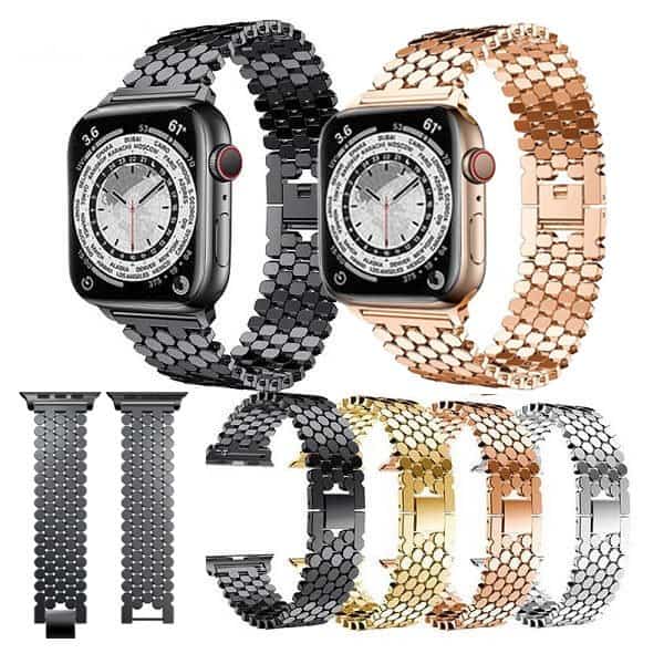For Apple iWatch Stainless Steel Link Bracelet 38 40 41 42 44 45 49mm Strap Wristband