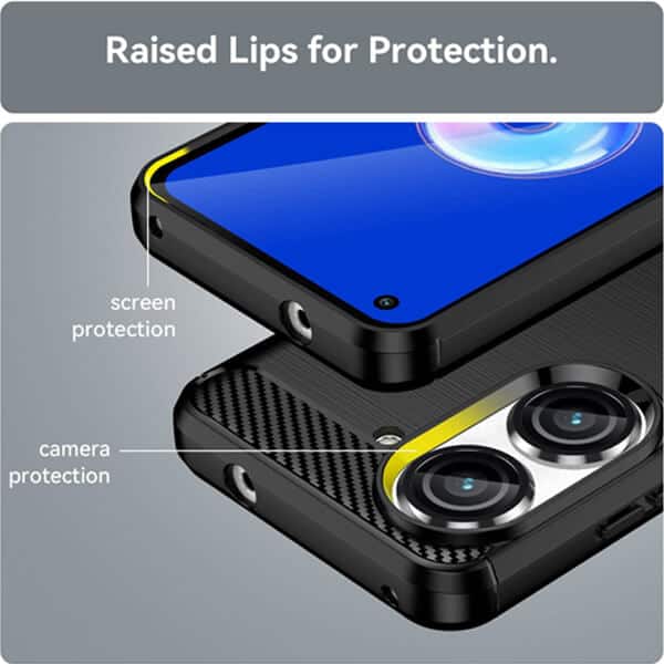 For Asus Zenfone 9 Case Shockproof Heavy Duty Rugged Anti Knock Back Cover (Black)