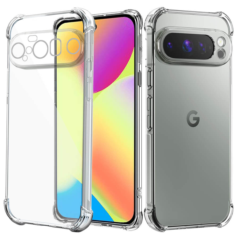 For Google Pixel 10/10 Pro/10 Pro XL 5G SupRShield Clear Case Shockproof Tough Gel Clear Transparent Air Cushion Cover (Transparent)
