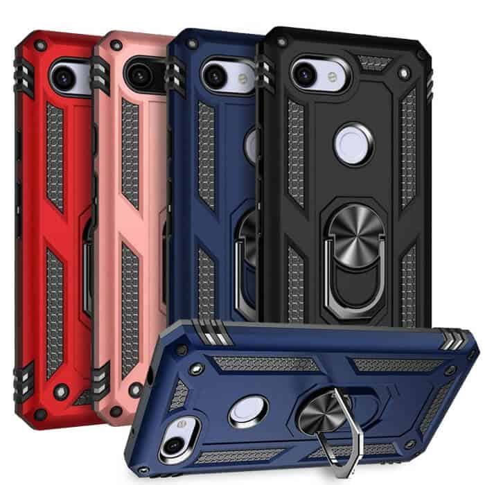 For Google Pixel 3A Anti Scratch Rugged Magnetic Car Mount Ring Case Cover