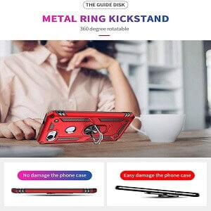For Google Pixel 3A Anti Scratch Rugged Magnetic Car Mount Ring Case Cover