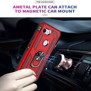 For Google Pixel 3A Anti Scratch Rugged Magnetic Car Mount Ring Case Cover