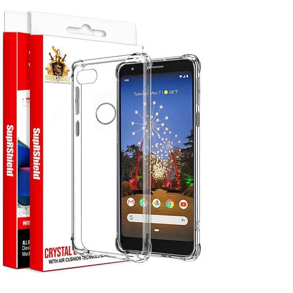 For Google Pixel 3A SupRShield Clear Case Shockproof Tough Hard Gel Clear Transparent Anti knock Air Cushion Case Cover