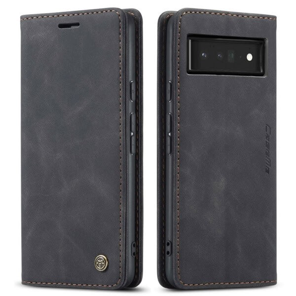 For Google Pixel 6A Caseme Case RFID Blocking Retro Flip Premium Leather Card Holder Wallet Cover