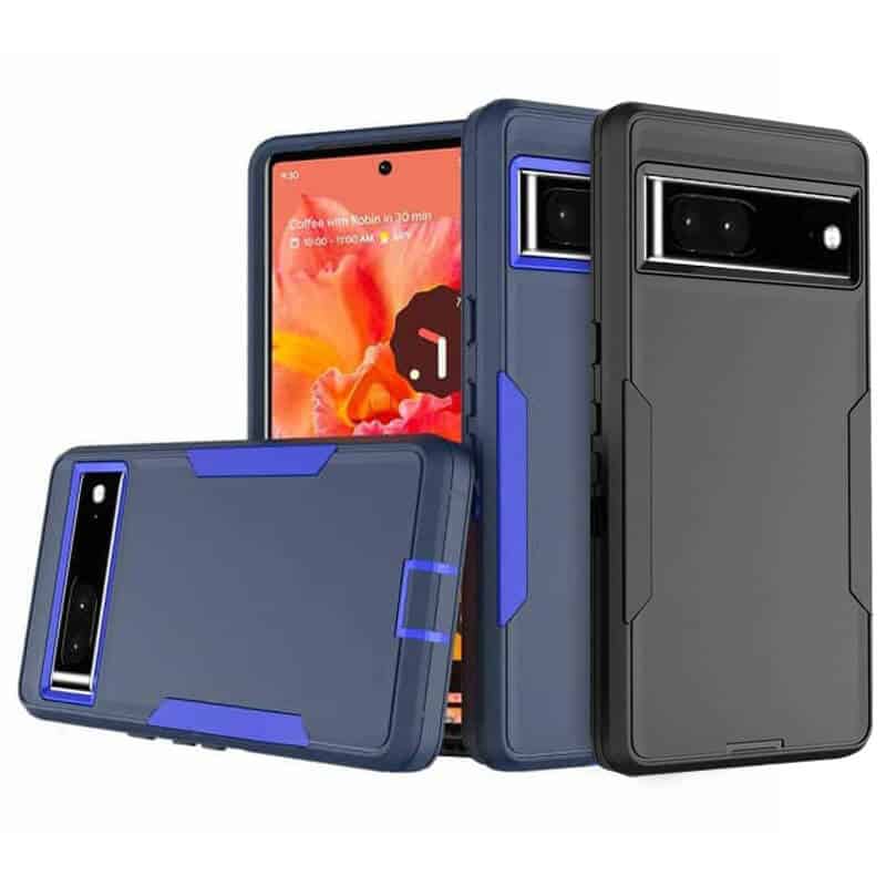 For Google Pixel 7 7 Pro 3in1 Case Drop Resistant Defender Tradies Hybrid Armor Heavy Duty Rugged Shockproof Tough Cover