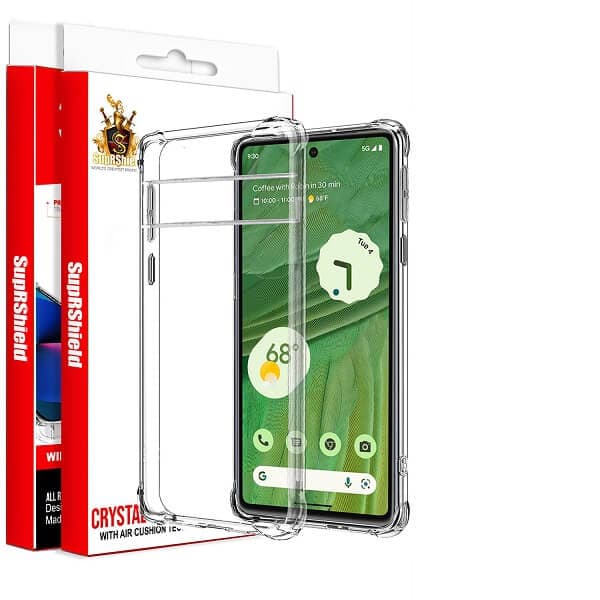 For Google Pixel 7 | 7A | 7 Pro SupRShield Clear Case Shockproof Tough Gel Clear Transparent Air Cushion Cover (Transparent)