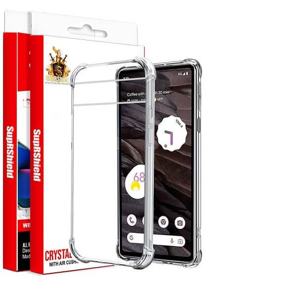 For Google Pixel 7A SupRShield Clear Case Shockproof Tough Gel Clear Transparent Air Cushion Cover (Transparent)