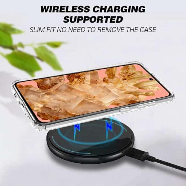For Google Pixel 8 Crystal Clear Case Slim With 4 Corners [Shock Absorption] Hard Back Soft Bumper Cover