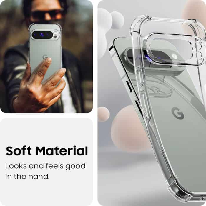 For Google Pixel 9 9 Pro SupRShield Clear Case Shockproof Tough Gel Clear Transparent Air Cushion Cover (Transparent)