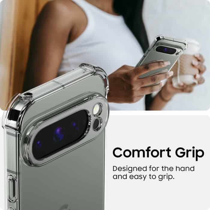 For Google Pixel 9 9 Pro SupRShield Clear Case Shockproof Tough Gel Clear Transparent Air Cushion Cover (Transparent)